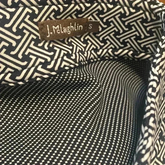 J.McLaughlin Billie Zip Jacket in Black & White Size Small - Picture 6 of 14